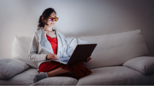 Blue light glasses, a holiday tech gift for freelancers