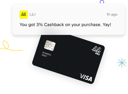Earn cashback when using your Lili debit card at participating merchants