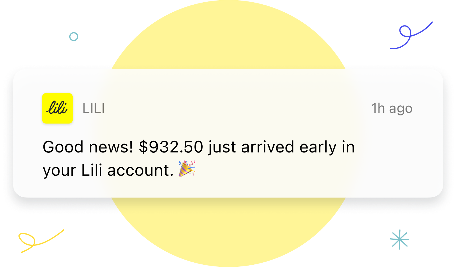Get Paid Early with Lili by setting up direct deposit
