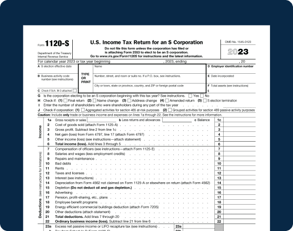 Form 1120-S: U.S. Income Tax Return for an S Corporation